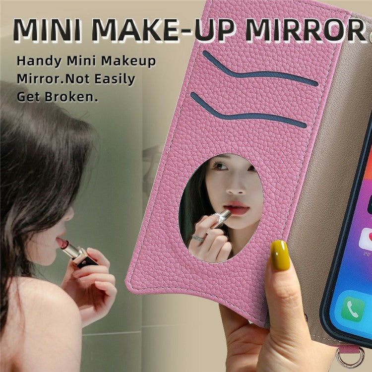 For OnePlus 13 Leather Case Wallet Stand Cover Irregular Tail Style with Chain Strap - Pink