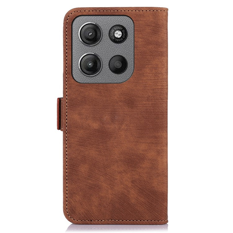 ABEEL For Motorola Moto G15 4G / G05 4G Wallet Phone Case Retro Leather Flip Cover with Stand - Brown