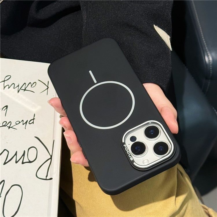 For iPhone 16 Pro Case Compatible with MagSafe Ultra Slim PC Phone Back Cover - Black