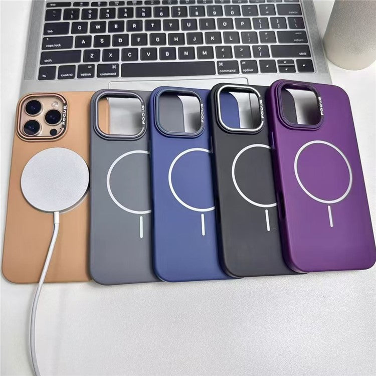 For iPhone 16 Pro Case Compatible with MagSafe Ultra Slim PC Phone Back Cover - Black