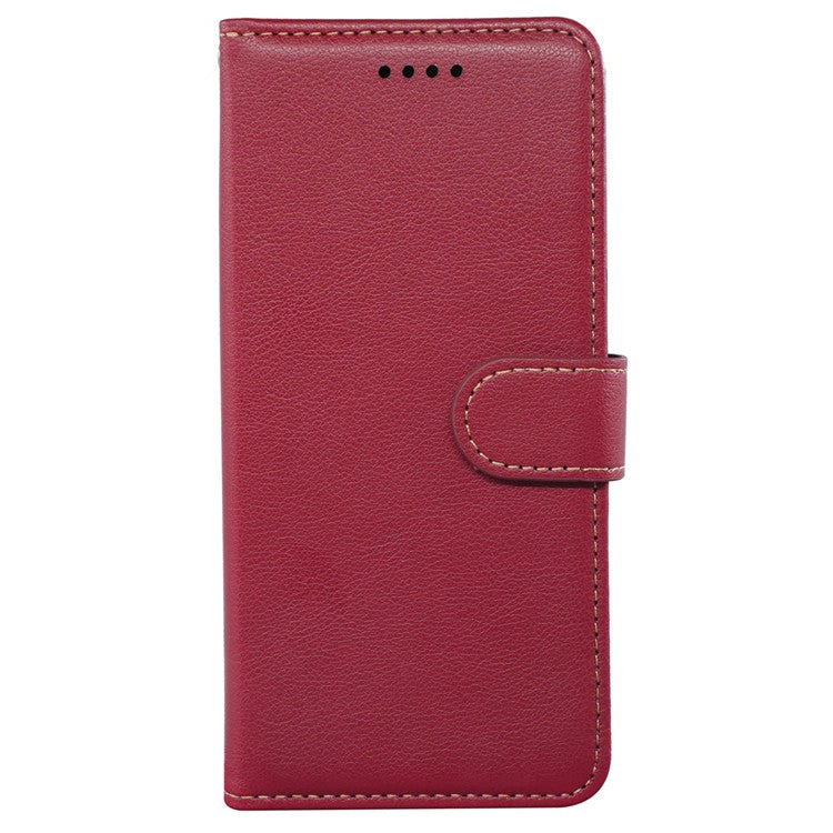 For Google Pixel 8a Leather Case Litchi Texture Wallet RFID Blocking Phone Cover - Red