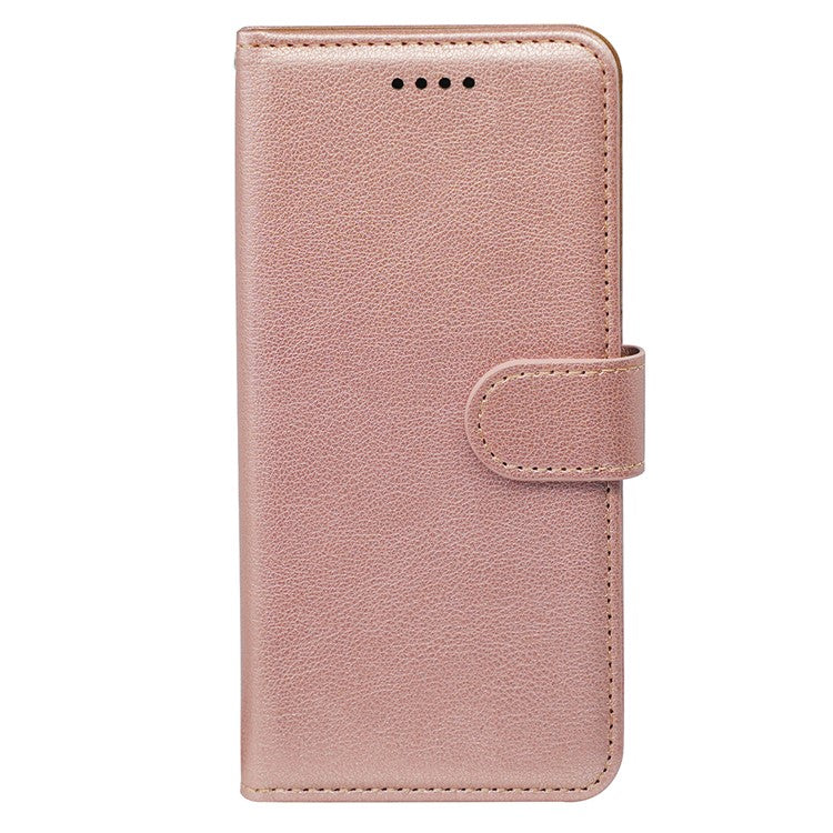 For Google Pixel 8a Leather Case Litchi Texture Wallet RFID Blocking Phone Cover - Rose Gold