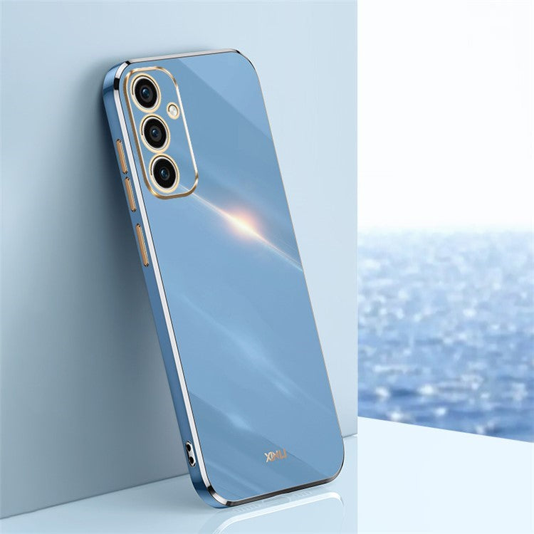 XINLI For Samsung Galaxy A26 5G Case TPU Phone Cover with Electroplating Frame - Blue