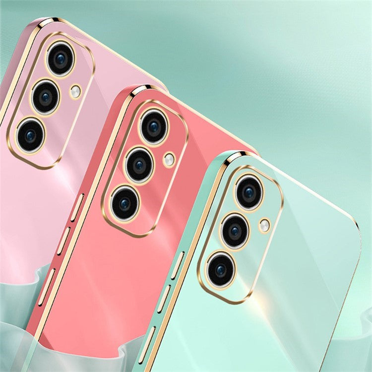 XINLI For Samsung Galaxy A26 5G Case TPU Phone Cover with Electroplating Frame - Blue