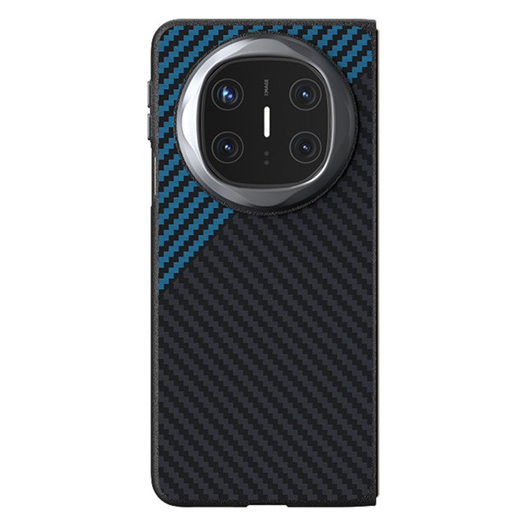 ABEEL For Huawei Mate X6 Case Compatible with MagSafe Carbon Fiber Texture Back Cover - Black / Blue
