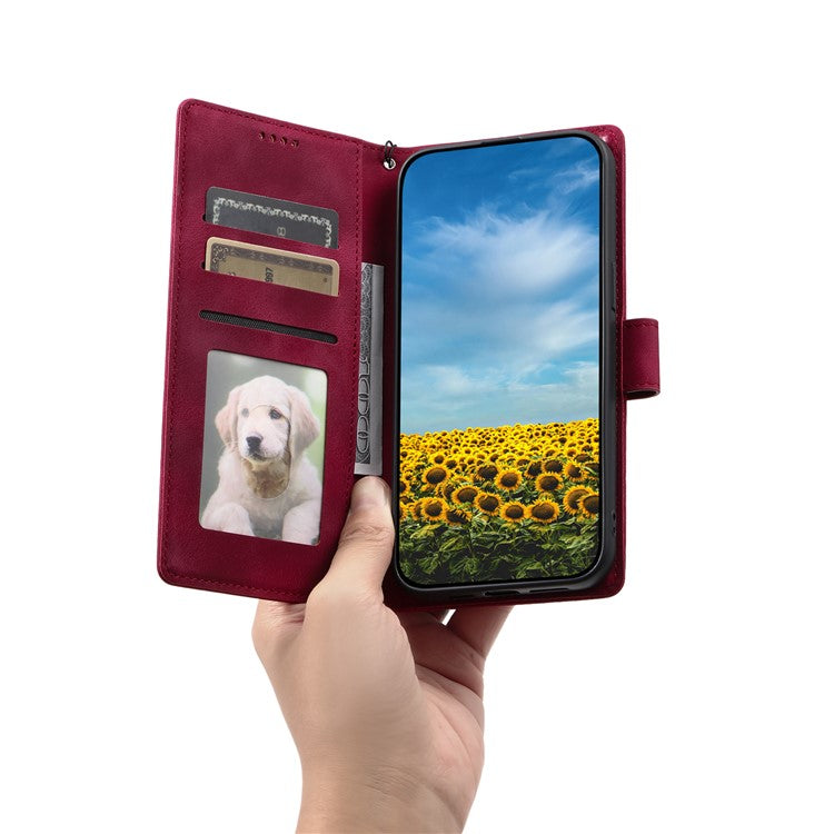 Style 018 For Xiaomi Redmi Note 14 5G Case Imprinted Totem Skin Feel Wallet Leather Phone Cover - Rose