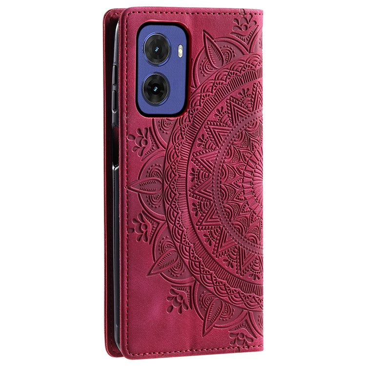 Style-010 For Motorola Moto G05 4G Case Magnetic Closing Leather Phone Cover Pattern Imprinted - Rose