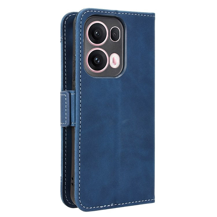 For Oppo Reno13 Pro 5G Leather Case Phone Wallet Cover with Multiple Card Slots - Blue