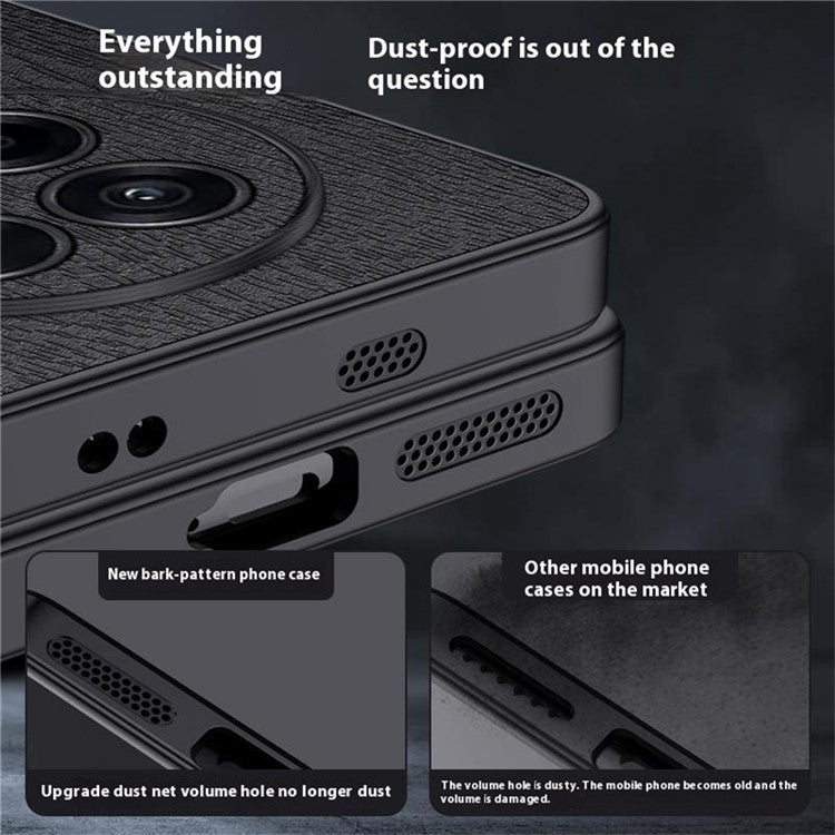 For OnePlus Ace 5 5G Case Wood Texture PU Leather Coated PC TPU Phone Cover - Grey