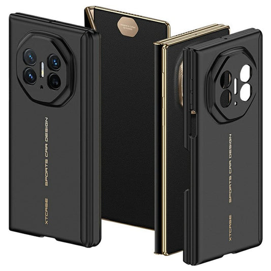 GKK For Huawei Mate XT Ultimate Case Skin Feel Ultra Thin Magnetic Hinge TPU Phone Back Cover - Black