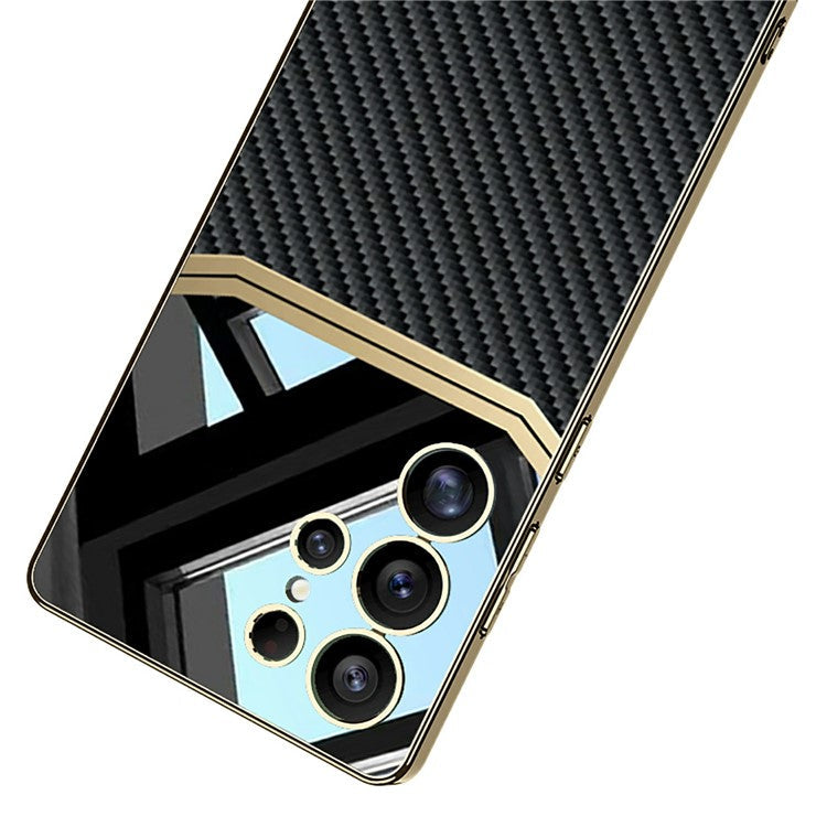 GKK For Samsung Galaxy S25 Ultra Case Electroplated TPU PC PU Phone Back Cover - Titanium Grey