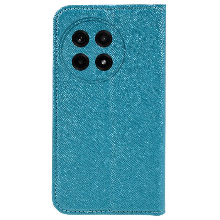 For OnePlus Ace 5 5G / Ace 5 Pro 5G Case Cross Texture Leather Phone Cover Hidden Magnetic - Sky Blue