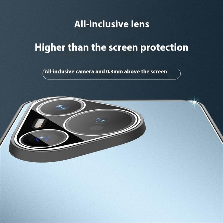 For Huawei Pura 70 Case PC + TPU Matte Back Phone Cover with Lens Film - Blue