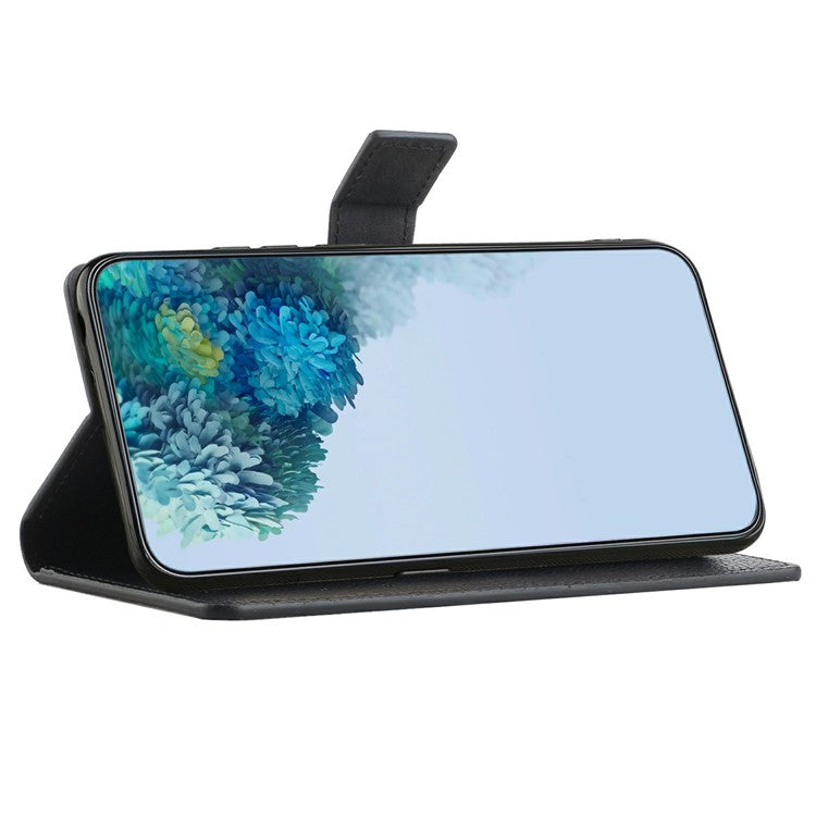 For Motorola Moto E15 4G / G05 4G Case Pattern Print PU Leather Wallet Phone Cover - Blue Butterfly