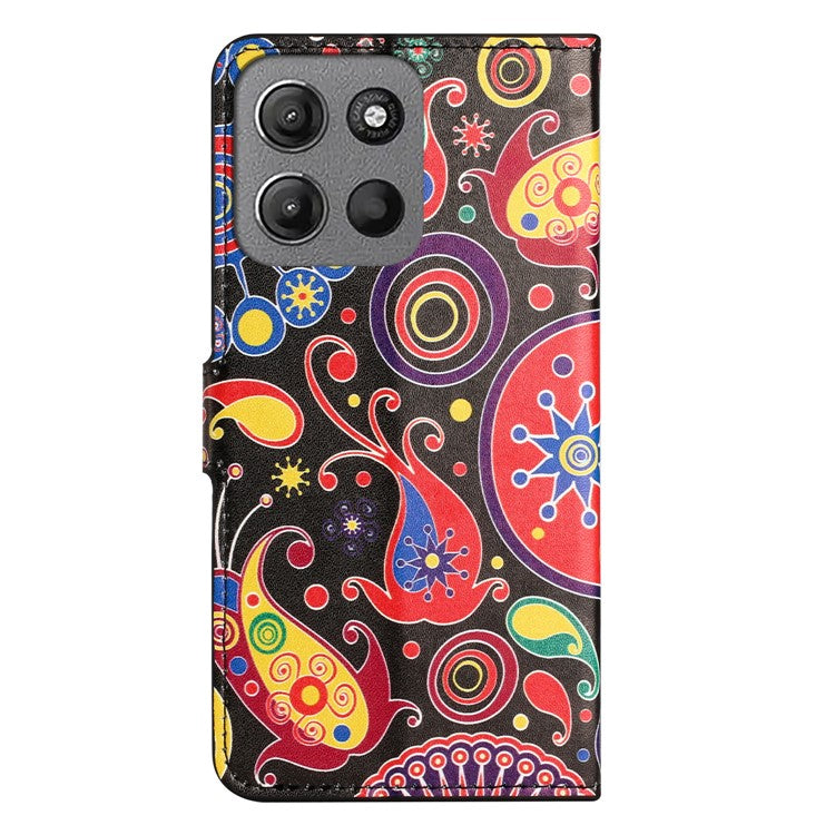 For Motorola Moto G15 4G / G15 Power 4G Case Pattern Print PU Leather Wallet Phone Cover - Jelly Fish