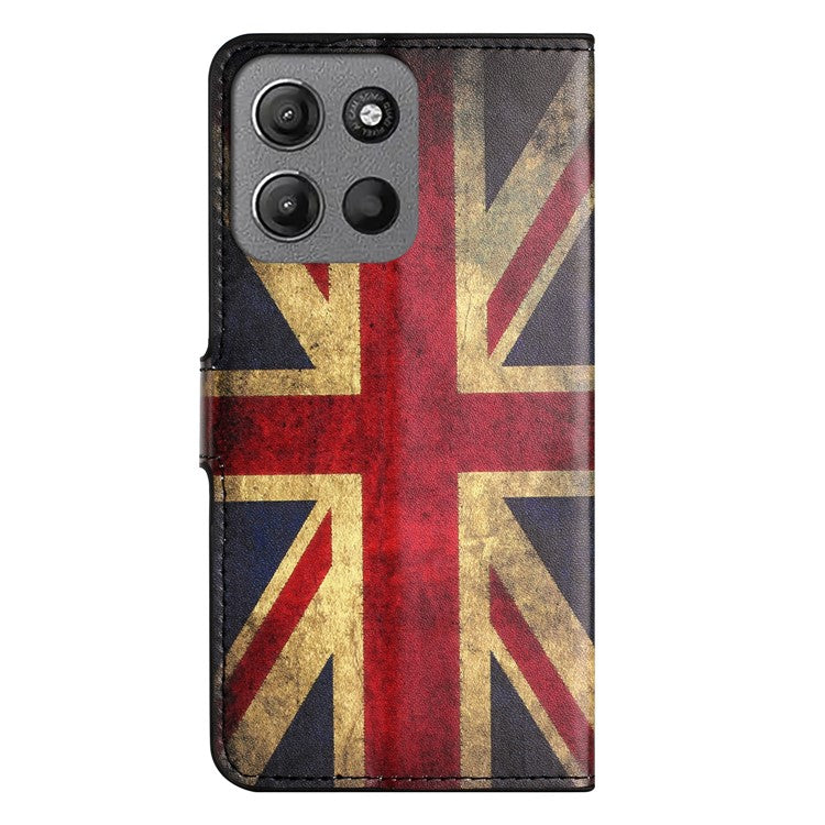 For Motorola Moto G15 4G / G15 Power 4G Case Pattern Print PU Leather Wallet Phone Cover - Union Jack