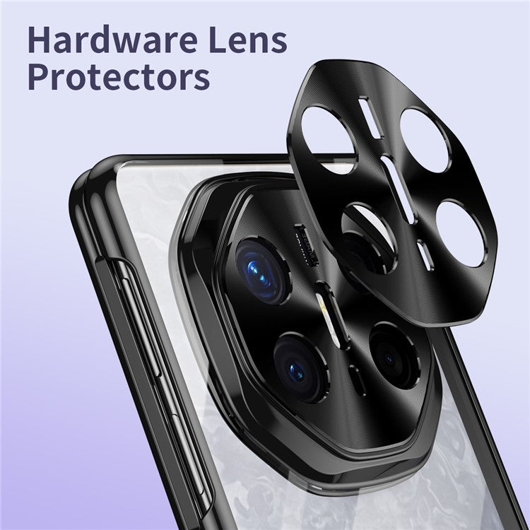 For Huawei Mate X6 Case Electroplating PC Folding Phone Cover - Gold