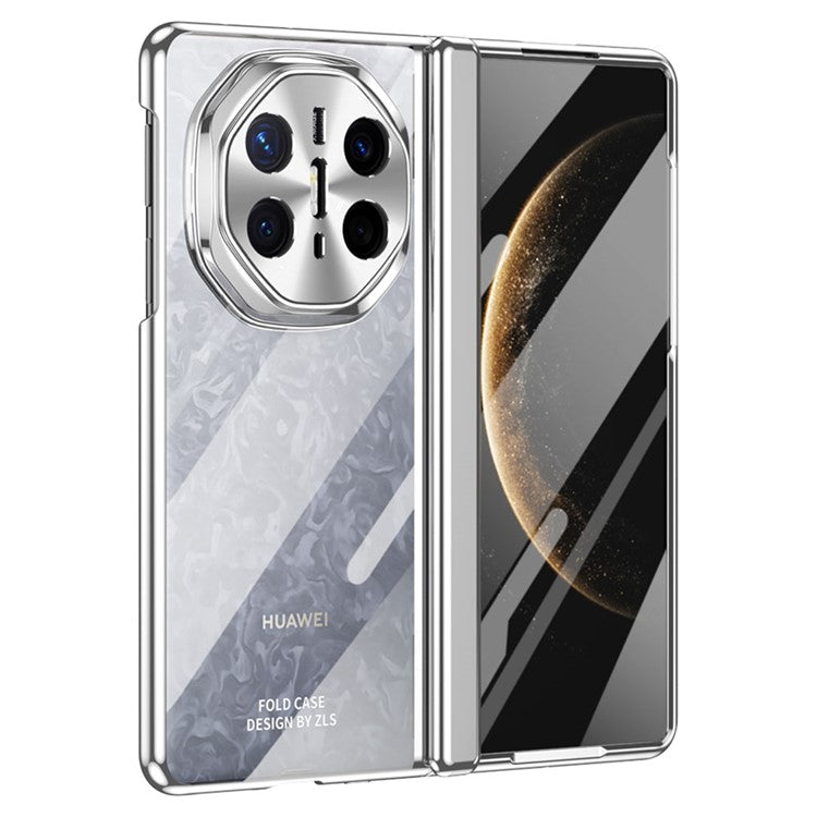 For Huawei Mate X6 Case Electroplating PC Folding Phone Cover - Silver