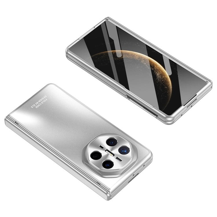 For Huawei Mate X6 Phone Case Hard PC Shockproof Cover with Front Screen Film - Silver