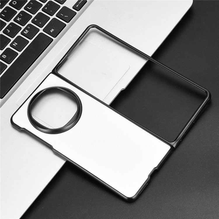 For Huawei Mate X6 Case Carbon Fiber Texture Shockproof PU + PC Phone Cover - White