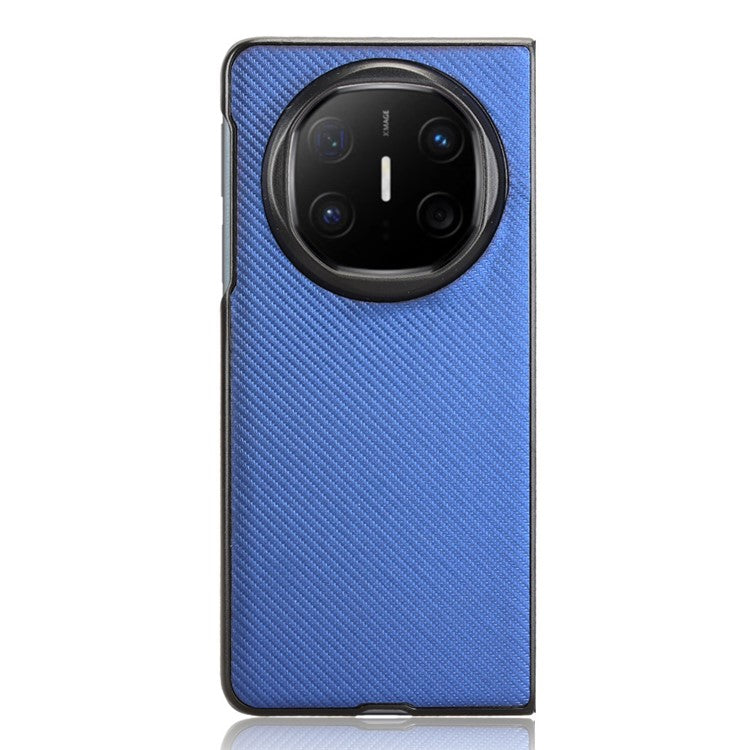 For Huawei Mate X6 Case Carbon Fiber Texture Shockproof PU + PC Phone Cover - Blue