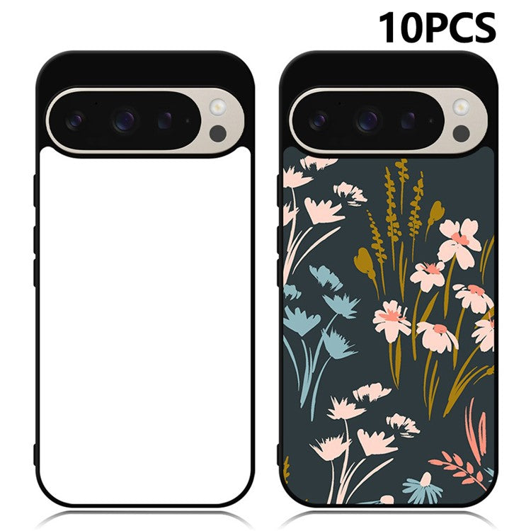 10Pcs / Pack For Google Pixel 9 / 9 Pro Case PC + TPU Phone Cover Support Heat Transfer Printing