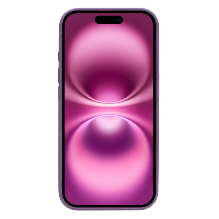For iPhone 16 Case Compatible with MagSafe Liquid Silicone Phone Back Cover with Camera Button - Dark Purple