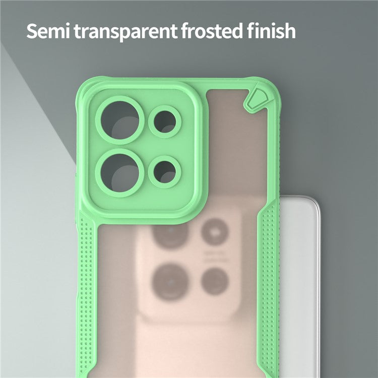 For Motorola Moto G75 5G Case Hybrid Frosted Phone Back Cover - Green