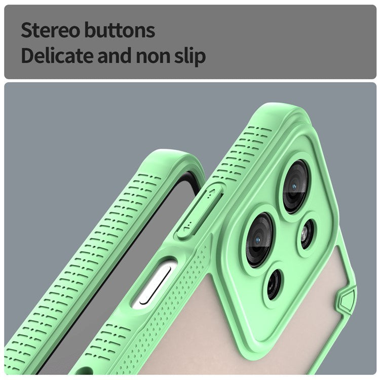 For Motorola Moto G75 5G Case Hybrid Frosted Phone Back Cover - Green