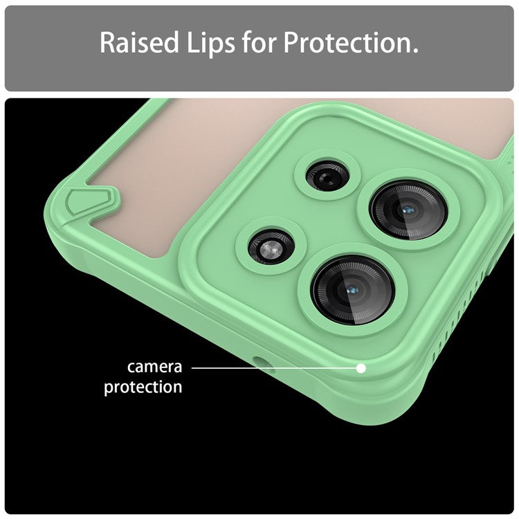 For Motorola Moto G75 5G Case Hybrid Frosted Phone Back Cover - Green