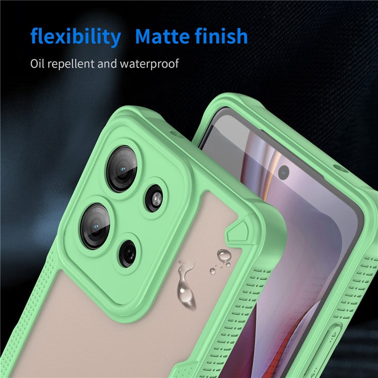 For Motorola Moto G75 5G Case Hybrid Frosted Phone Back Cover - Green