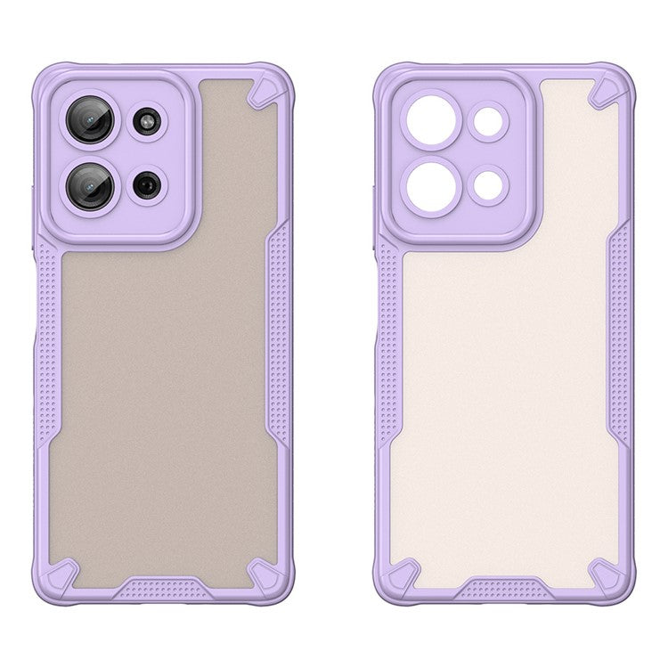 For Motorola Moto G75 5G Case Hybrid Frosted Phone Back Cover - Purple
