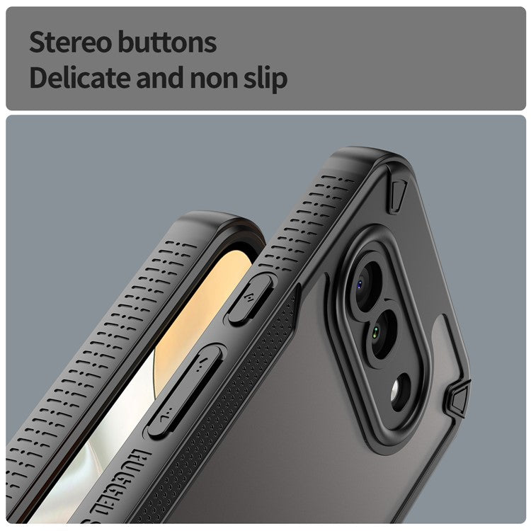 For Google Pixel 9a Case Hybrid Frosted Phone Back Cover - Black