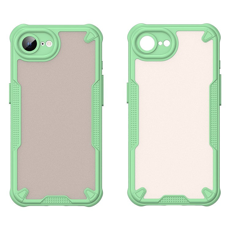 For iPhone SE (2025) Case Hybrid Frosted Phone Back Cover - Green