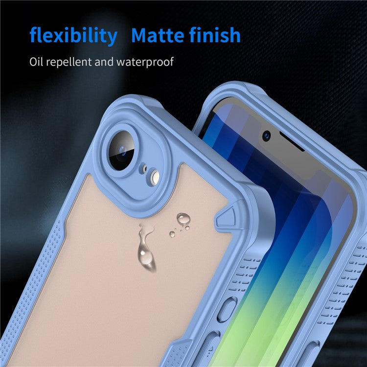 For iPhone SE (2025) Case Hybrid Frosted Phone Back Cover - Blue