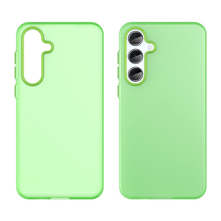 For Samsung Galaxy A55 5G Case TPU + PC Phone Back Cover Matte Translucent Design - Green