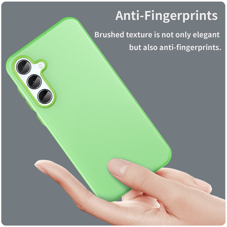 For Samsung Galaxy A55 5G Case TPU + PC Phone Back Cover Matte Translucent Design - Green