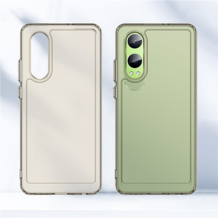 For OnePlus Nord CE4 Lite 5G / Oppo K12x 5G (China) Case TPU Shockproof Phone Back Cover - Transparent Grey