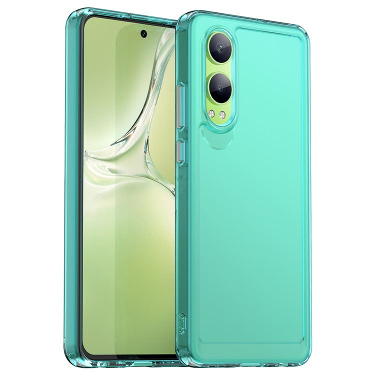 For OnePlus Nord CE4 Lite 5G / Oppo K12x 5G (China) Case TPU Shockproof Phone Back Cover - Transparent Blue