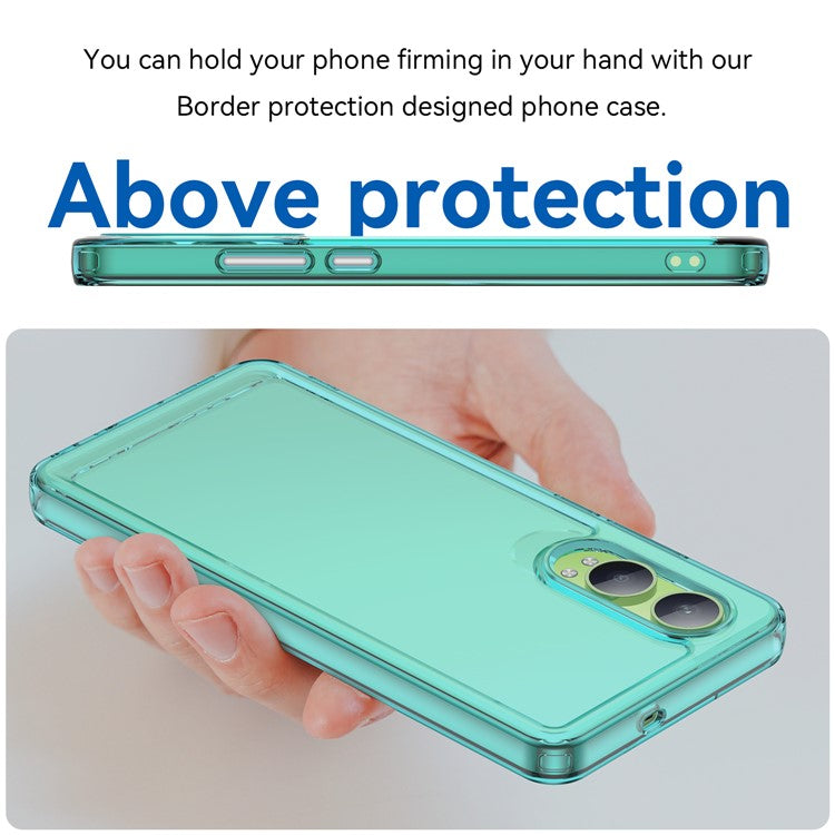 For OnePlus Nord CE4 Lite 5G / Oppo K12x 5G (China) Case TPU Shockproof Phone Back Cover - Transparent Blue