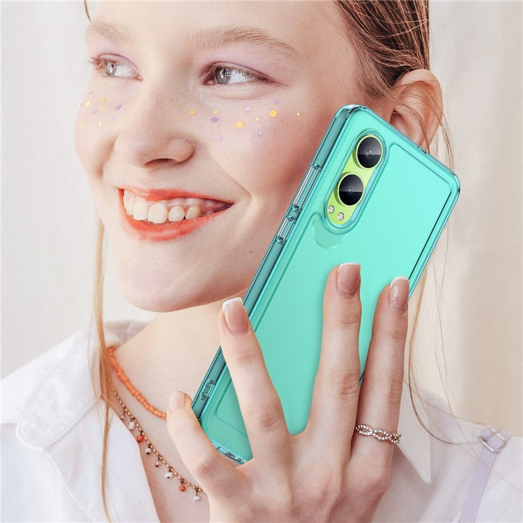 For OnePlus Nord CE4 Lite 5G / Oppo K12x 5G (China) Case TPU Shockproof Phone Back Cover - Transparent Blue