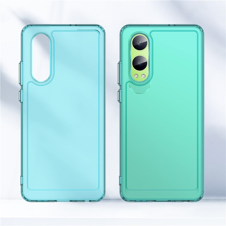 For OnePlus Nord CE4 Lite 5G / Oppo K12x 5G (China) Case TPU Shockproof Phone Back Cover - Transparent Blue