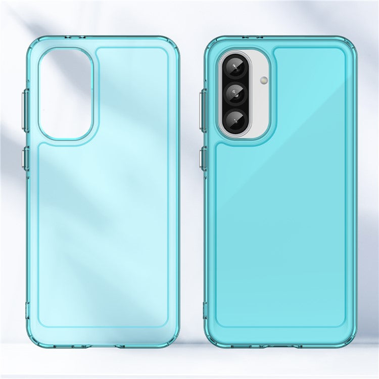 For Samsung Galaxy A56 5G Case TPU Shockproof Phone Back Cover - Transparent Blue