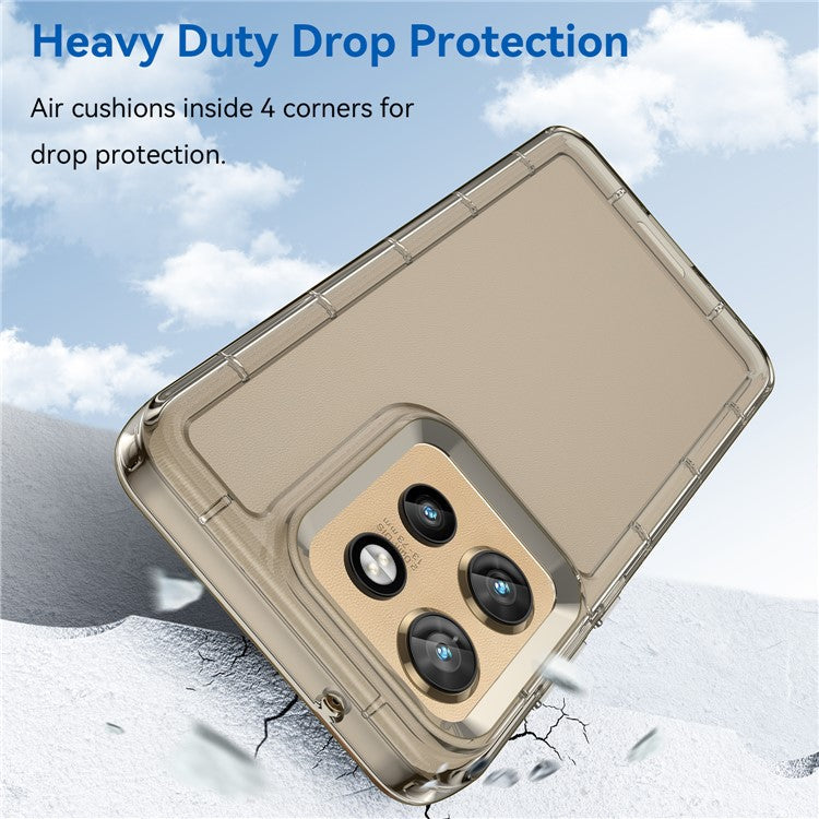 For Motorola Edge 50 Neo 5G / Moto S50 5G Case TPU Shockproof Phone Back Cover - Transparent Grey