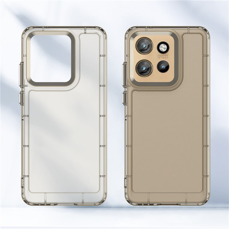 For Motorola Edge 50 Neo 5G / Moto S50 5G Case TPU Shockproof Phone Back Cover - Transparent Grey