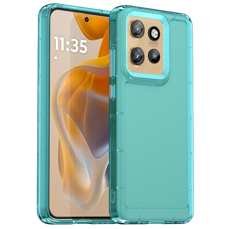 For Motorola Edge 50 Neo 5G / Moto S50 5G Case TPU Shockproof Phone Back Cover - Transparent Blue