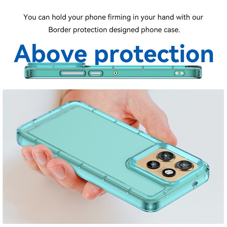 For Motorola Edge 50 Neo 5G / Moto S50 5G Case TPU Shockproof Phone Back Cover - Transparent Blue