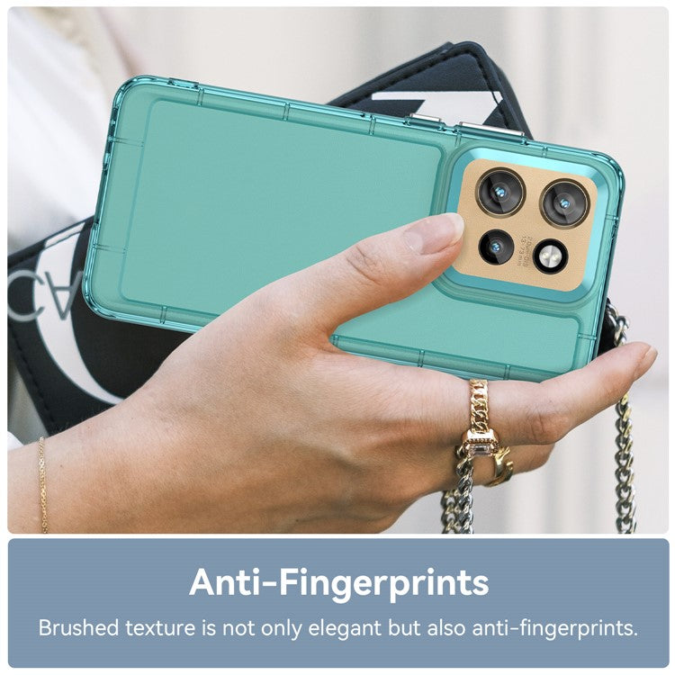 For Motorola Edge 50 Neo 5G / Moto S50 5G Case TPU Shockproof Phone Back Cover - Transparent Blue