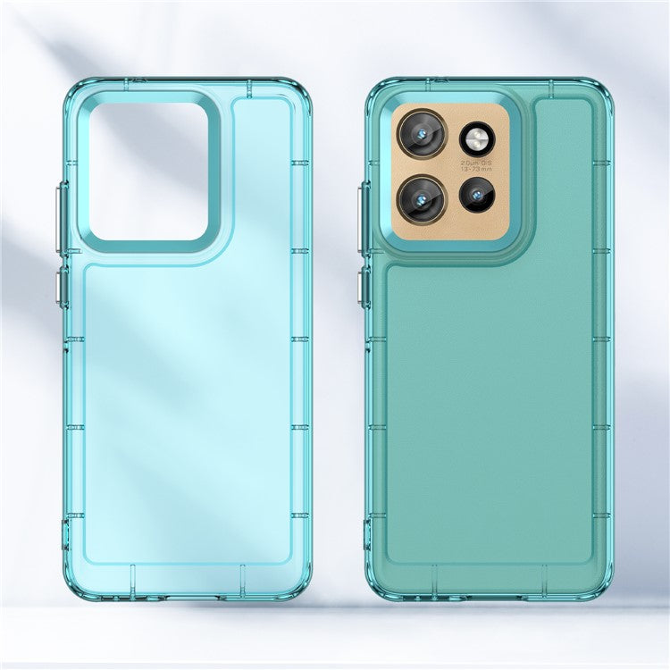 For Motorola Edge 50 Neo 5G / Moto S50 5G Case TPU Shockproof Phone Back Cover - Transparent Blue