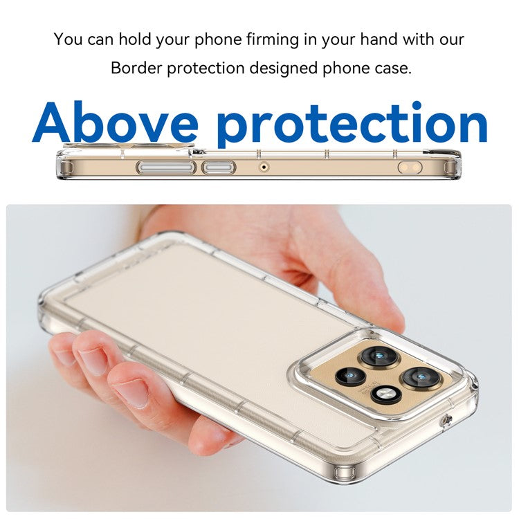 For Motorola Edge 50 Neo 5G / Moto S50 5G Case TPU Shockproof Phone Back Cover - Transparent